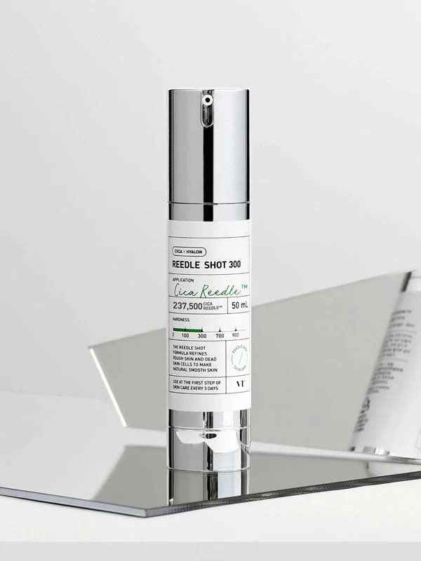 VT COSMETICS CICA Reedle Shot 300, Advanced Night Exosome, Microneedling Serum, Centella Asiatica, Hyaluronic Acid, Propolis, Soft Skin, Regeneration, Glass Skin - Koraya Beauty
