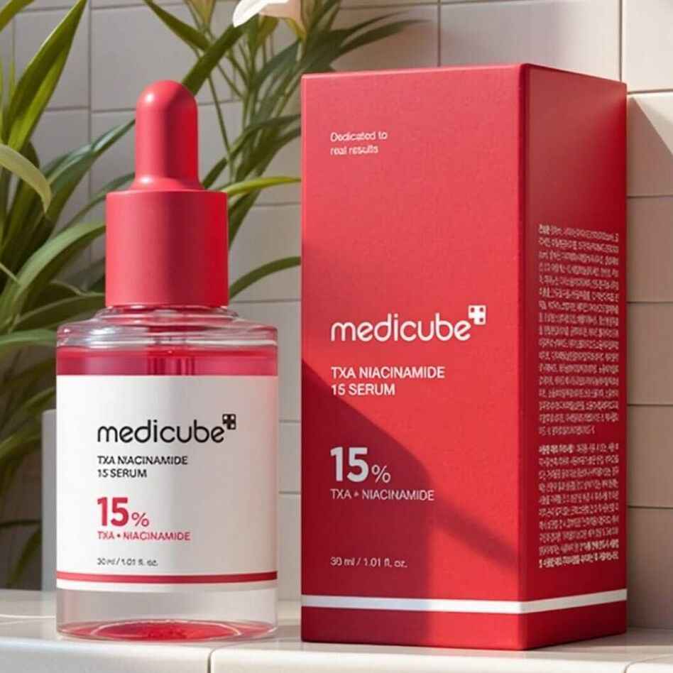 MEDICUBE TXA+Niacinamide 15% Glow Facial Serum for After Spot Care, All-in-One Daily Korean Skincare. Uneven Skin Tone, Texture, and Hydration Care, High-Potency Tranexamic Acid 5% - Koraya Beauty