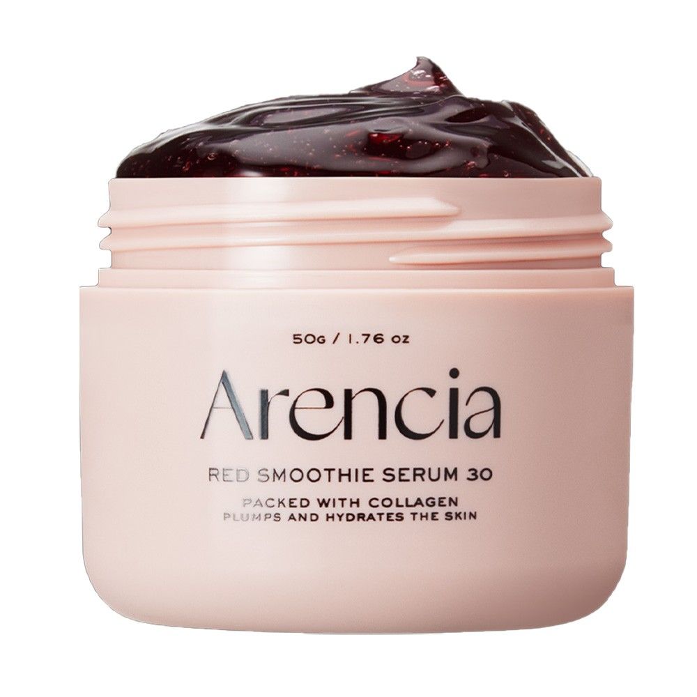 ARENCIA Overnight Red Smoothie Face Mask Serum, Glowing & Soothing with 30% Red Collagen, Niacinamide, Peptide, Vitamin E