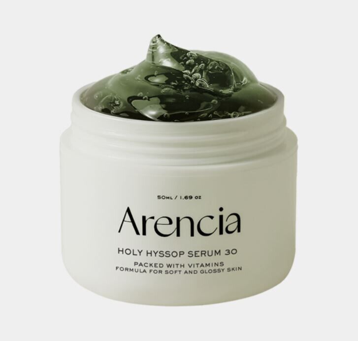 ARENCIA Glow Hyssop Overnight Face Mask Serum - Hydrating & Anti-Aging Serum, 30% Vitamin A, C, E, 10% Niacinamide, Peptide