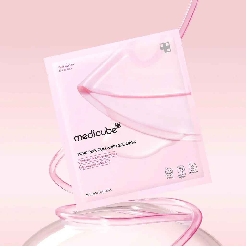 MEDICUBE Salmon DNA PDRN Pink Collagen Gel Mask, Overnight Face Mask For Glass Glow Skin- Elasticity, Hydrating, Firming and Moisturizing - Koraya Beauty