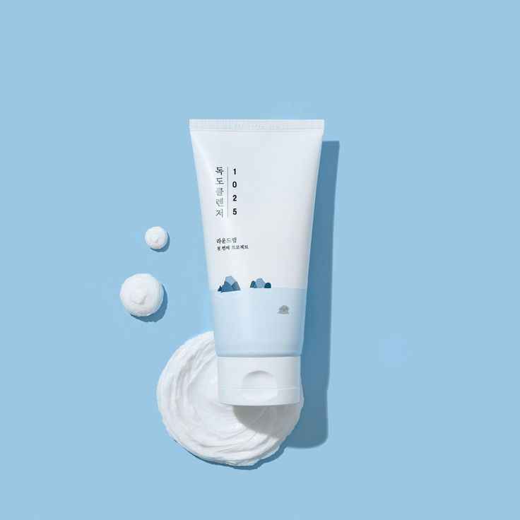 ROUND LAB 1025 Dokdo Cleanser, Low pH Facial Cleanser for Sensitive Skin, Rich Soft Bubbles for Deep Cleansing and Makeup Removal, Hydrating Face Wash with Deep Sea Water - Koraya Beauty