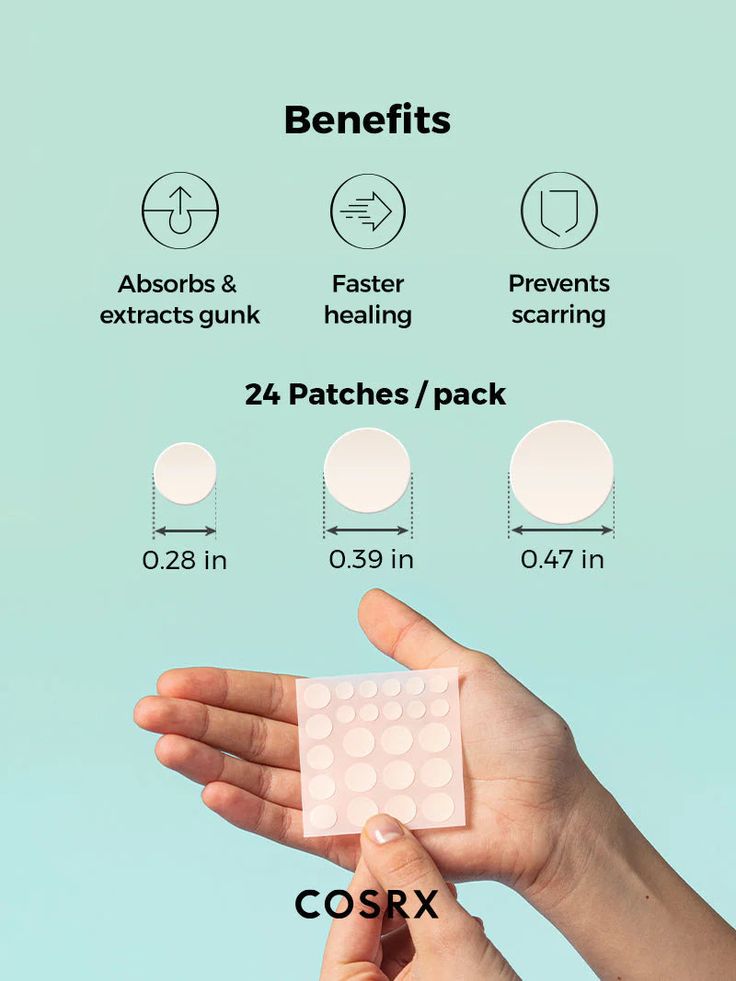 COSRX Acne Pimple Patch Absorbing Hydrocolloid Original 3 Size Patches for Blemishes and Zits Cover, Spot Stickers for Face and Body