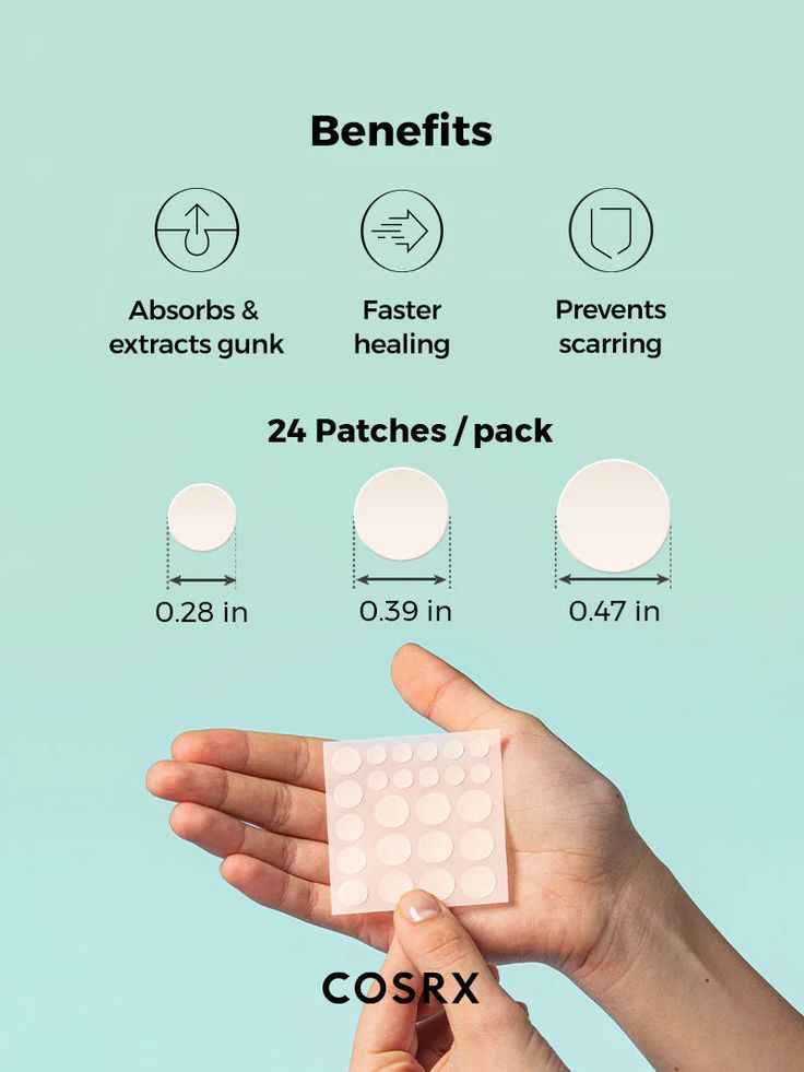 COSRX Acne Pimple Patch Absorbing Hydrocolloid Original 3 Size Patches for Blemishes and Zits Cover, Spot Stickers for Face and Body - Koraya Beauty