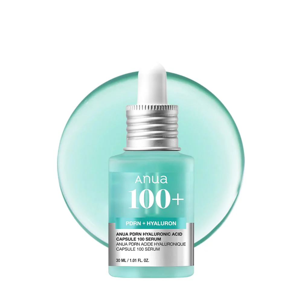 ANUA Pdrn Hyaluronic Acid Capsule 100 Serum with Collagen For Plump, Dewy, Radiant Glass Skin
