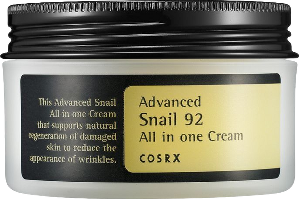COSRX Advanced Snail Mucin 92 All In One Cream with Hyaluronic acid