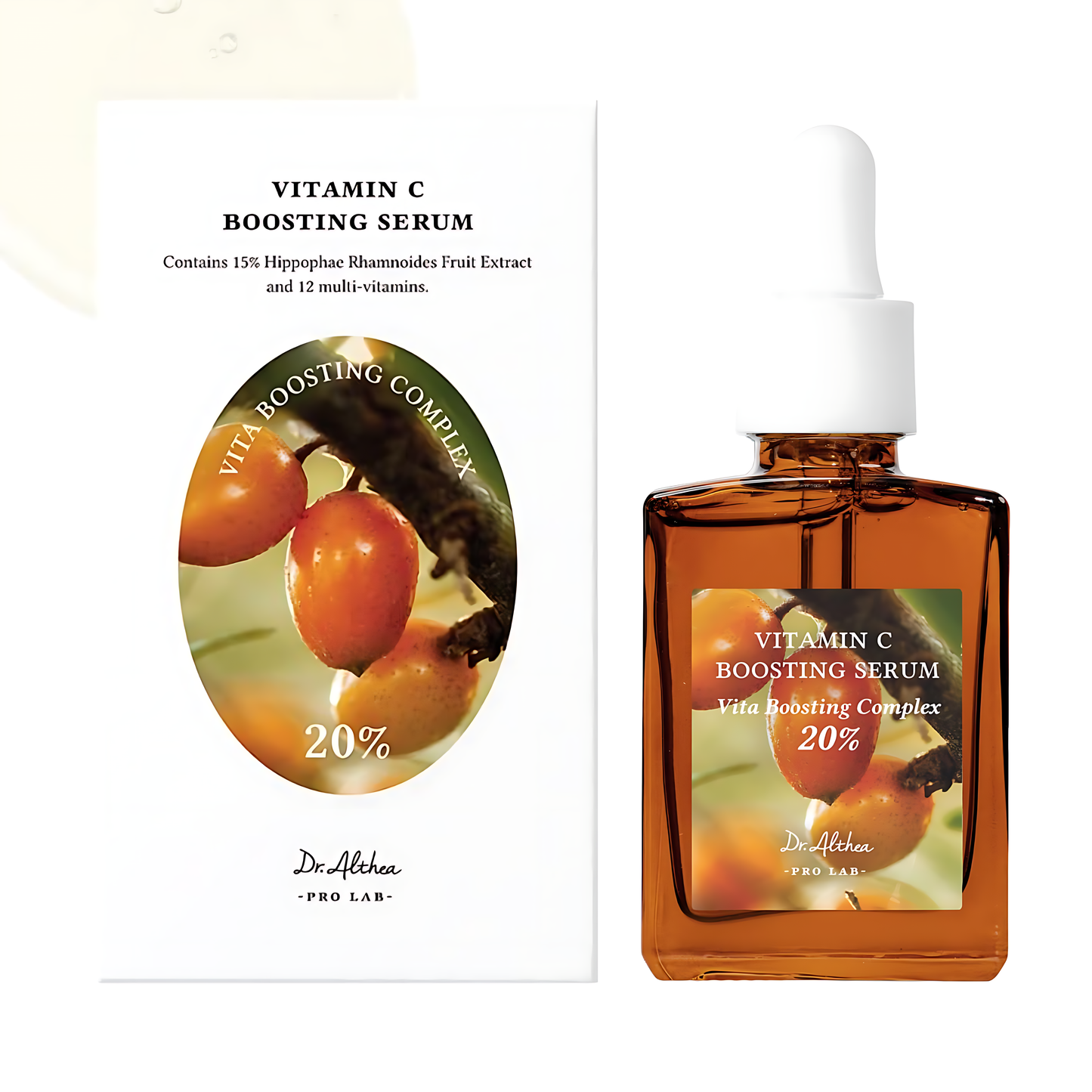 DR. ALTHEA Vitamin C Boosting Serum with Sea Buckthorn: Antioxidant Brightening Serum for Dull Skin