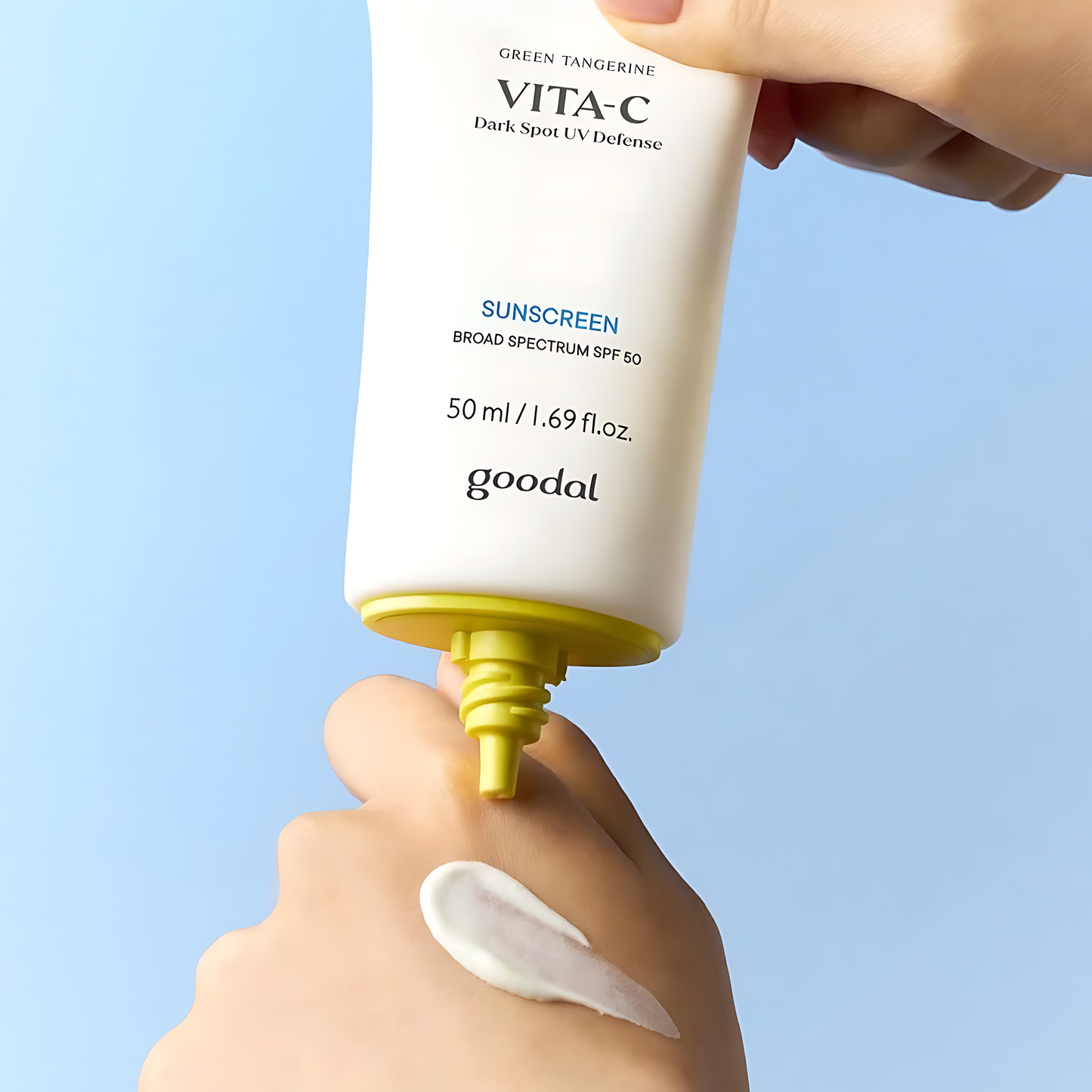 GOODAL Green Tangerine Vita-C Dark Spot UV Defense Sunscreen SPF 50, Daily Skin Care Korean Sunscreen for Face,No White Cast - Koraya Beauty