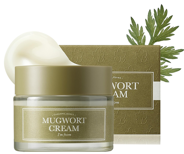 Mugwort Cream Moisturizer with 73.55% Mugwort Extract for Soothing, Calming, and Redness Relief