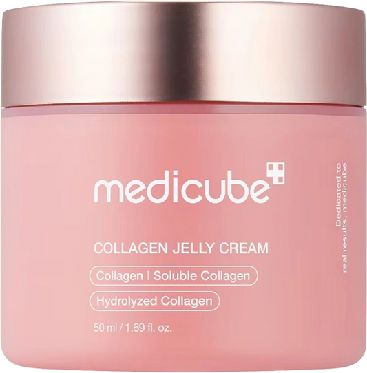 MEDICUBE Collagen Jelly Cream, Niacinamide & Freeze, Dried Hydrolyzed Collagen, Boost Skin Barrier Hydration & Gives 24HR Glow & Firmer Looking Skin, No artificial color - Koraya Beauty
