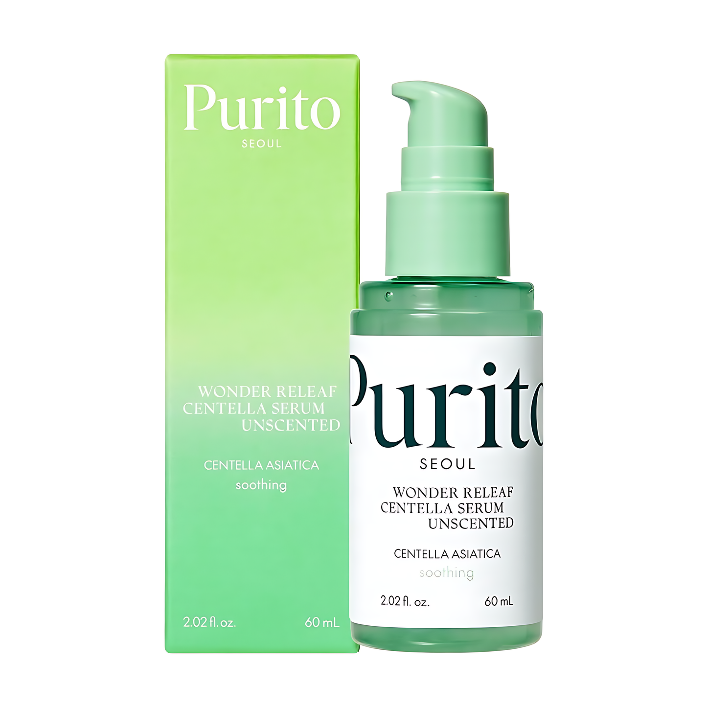 PURITO Centella Unscented Serum, 34,860 ppm Centella, Facial Serum for Sensitive Skin & Acne-Prone Skin, Soothing Serum - Koraya Beauty