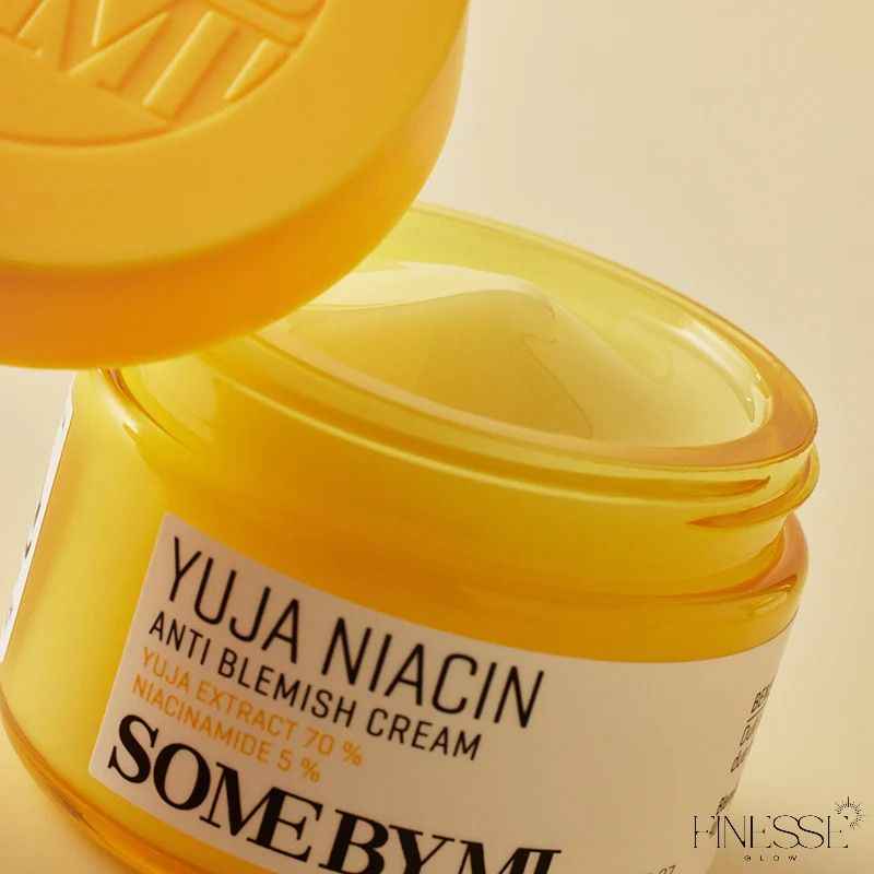 SOME BY MI Yuja Niacin Anti Blemish Cream – Korean 5% Niacinamide Face Moisturizer to Brighten Dull-Looking Skin – Dark Spot Remover with Alpha-Bisabolol for Face - Koraya Beauty