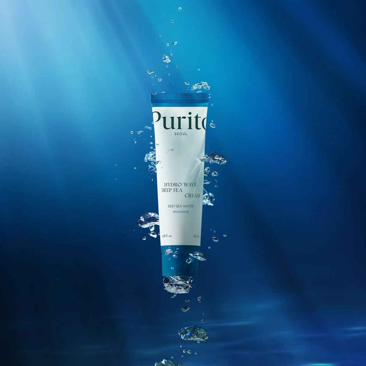 PURITO Deep Sea Cream, Hydration, Lightweight, for All Skin Types, Daily Face Moisturizer, Vegan & Cruelty-Free - Koraya Beauty