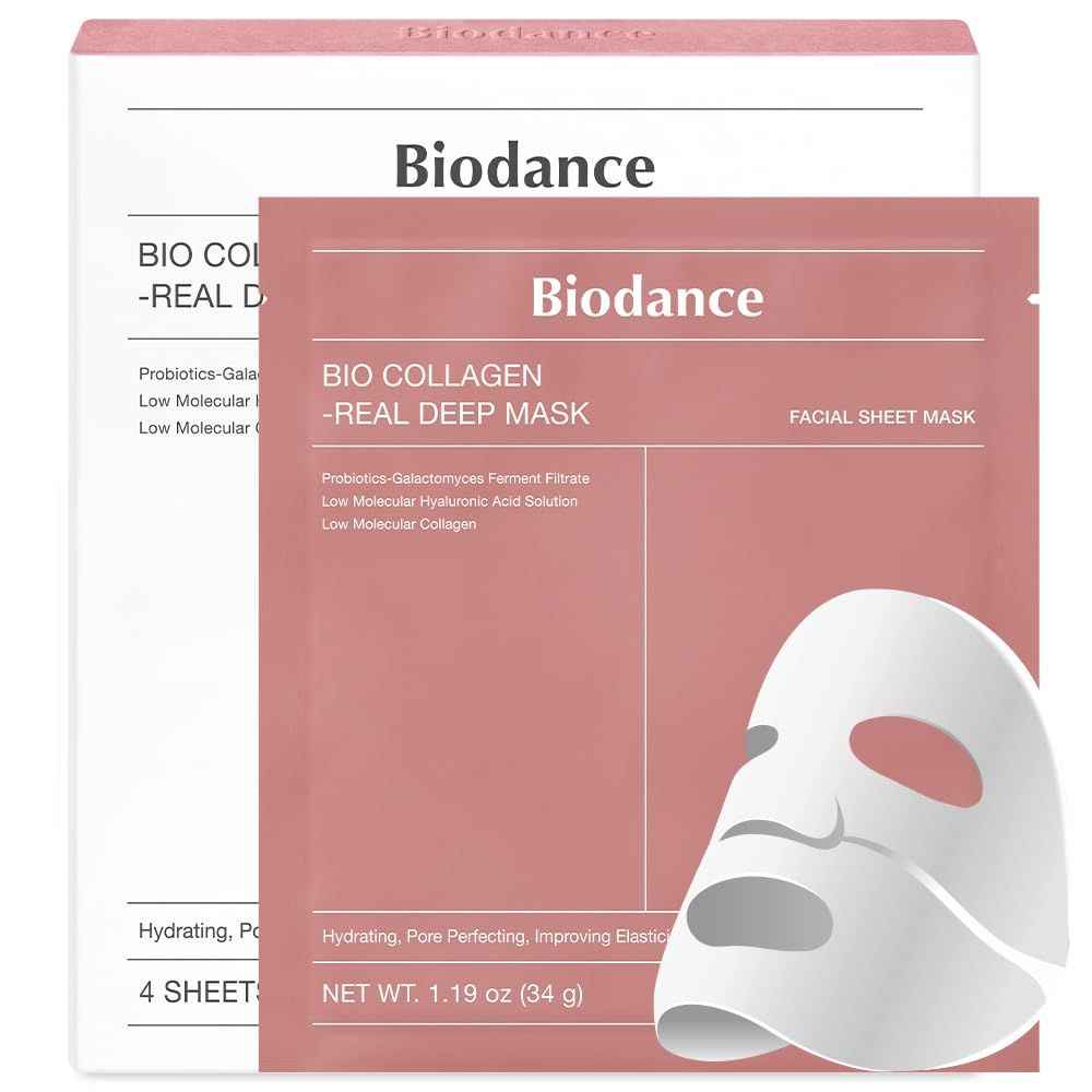 BIODANCE Bio-Collagen Real Deep Mask, Hydrating Overnight Hydrogel Mask, Pore Minimizing, Elasticity Improvement - Koraya Beauty