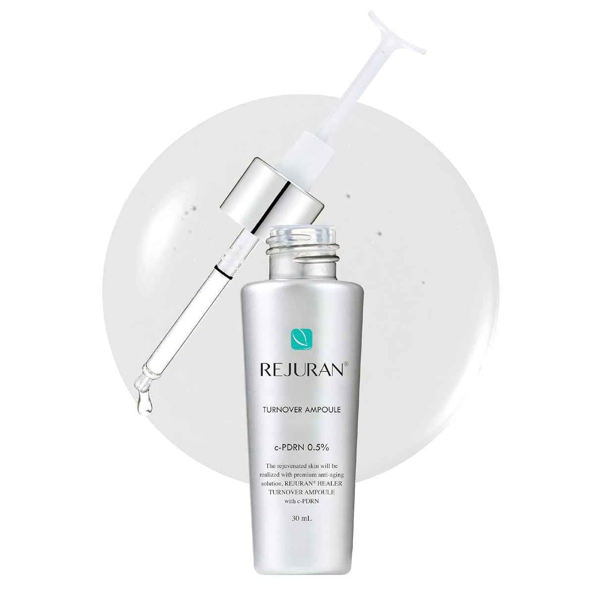 REJURAN Turnover Ampoule, c-PDRN® – Original Salmon DNA PDRN Face Serum for Rejuvenation, Firming, Hydration & Youthful Glow, Refines Skin Texture - Koraya Beauty