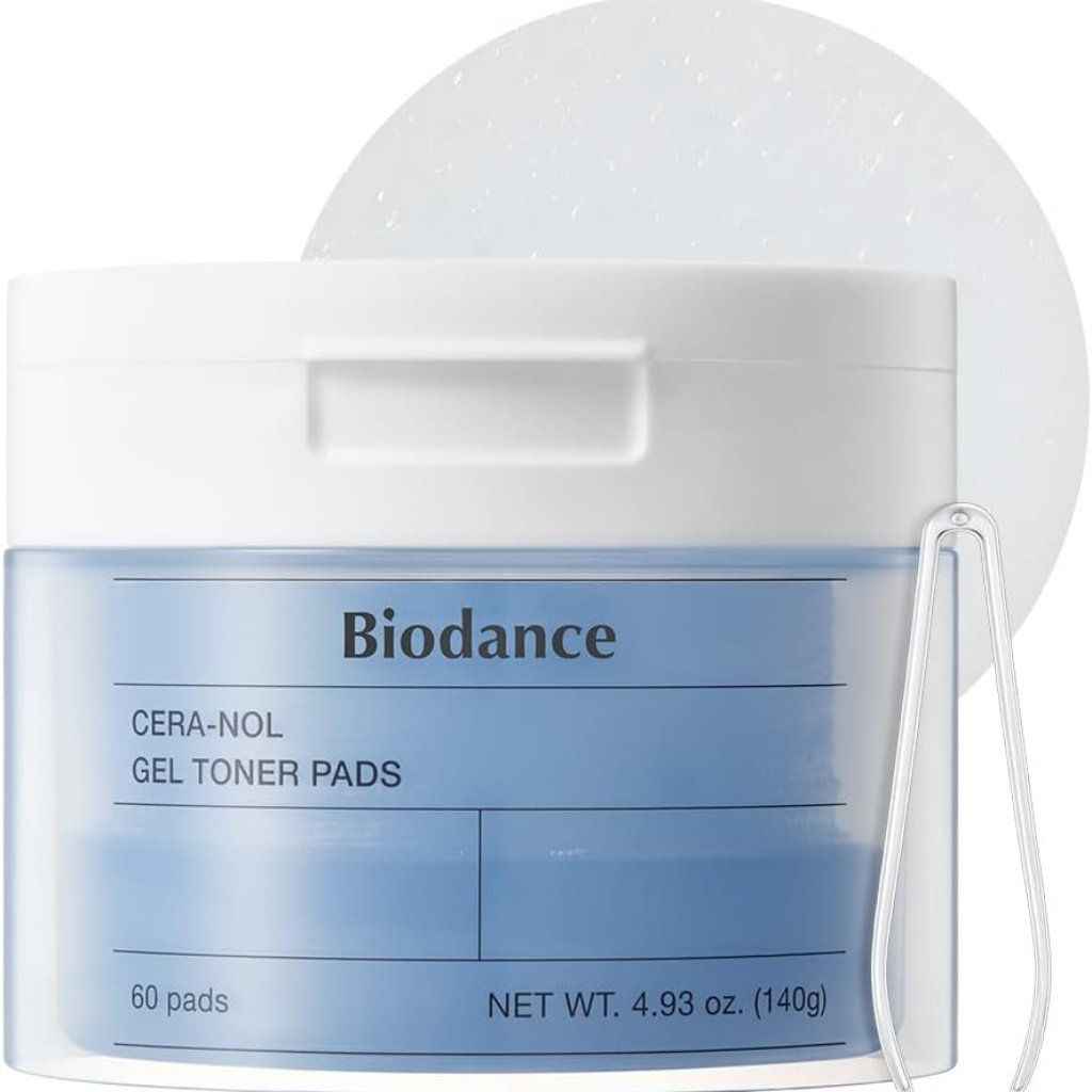 BIODANCE Cera-nol Gel Toner Pad, Hydrating & Soothing Korean Toner Pads, Hyaluronic Acid & Ceramides - Koraya Beauty
