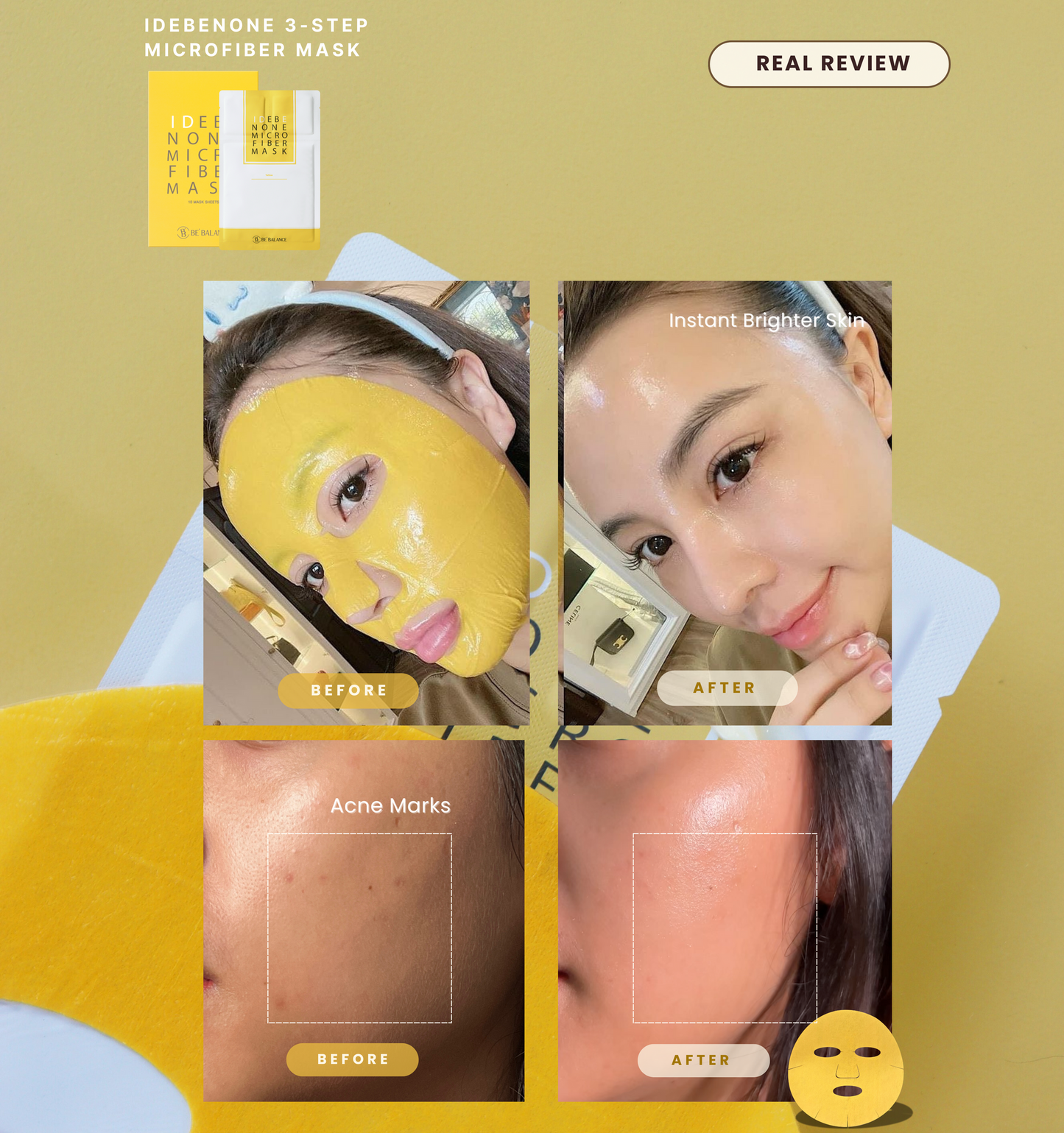 IDEBENONE Microfiber Sheet Mask