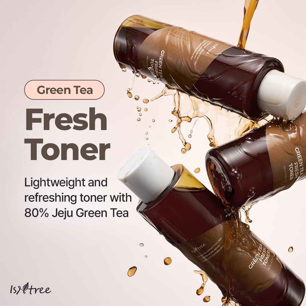 ISNTREE Green Tea Fresh Toner, For Oily Skin, Sebum Control, Hydrating and Refreshing - Koraya Beauty