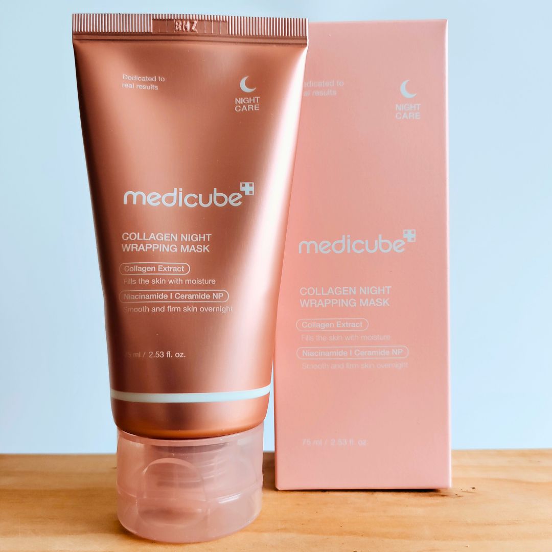 MEDICUBE Collagen Overnight Wrapping Peel Off Facial Mask Pack - Elasticity & Hydration Care, Reduces Sagging & Dullness, Hydrolyzed Collagen For Glowing Skin