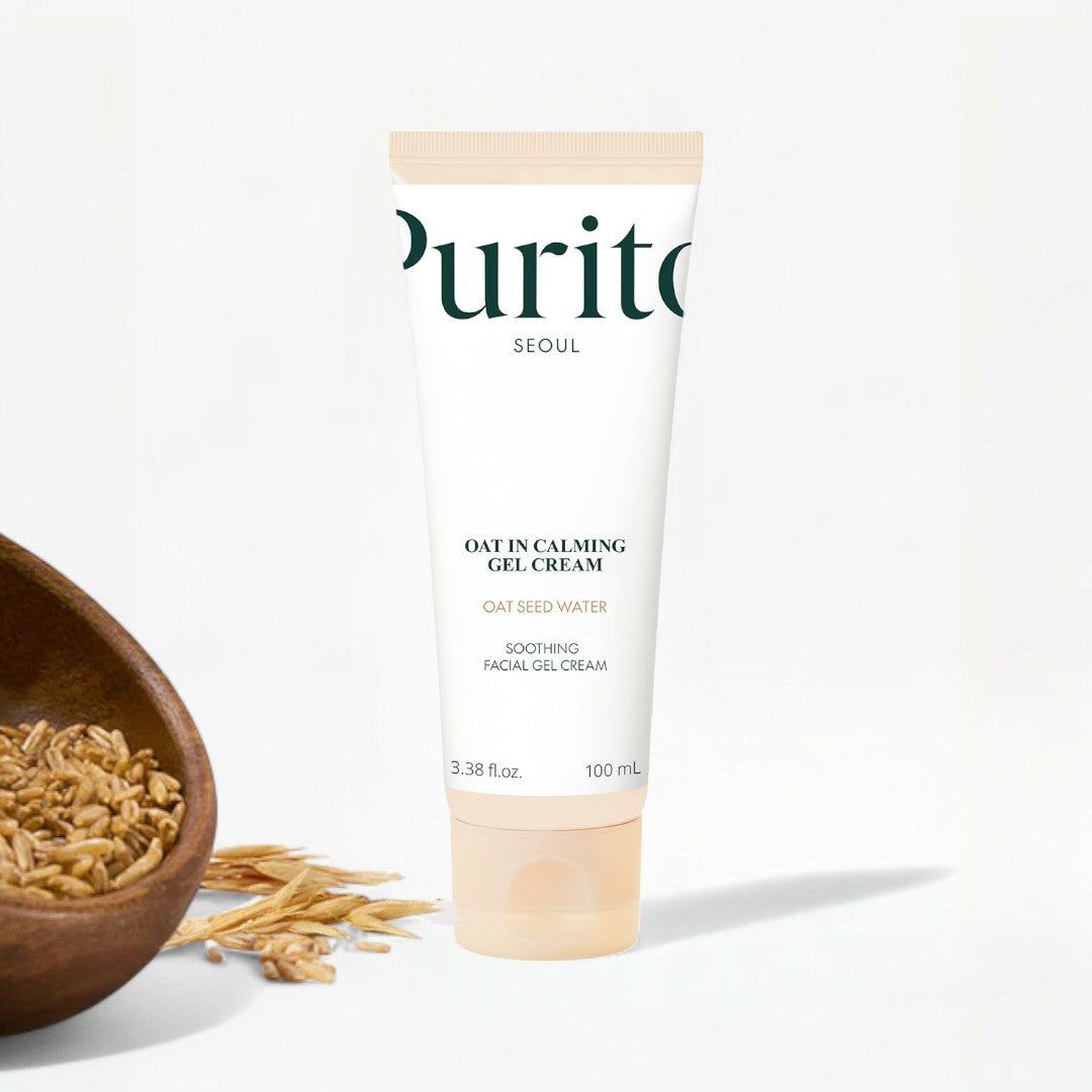 PURITO Oat In Calming Gel Cream, Oat Seed Water Hydration & Soothing, Lightweight, Non-Sticky FA Safe Moisturizer for Sensitive Skin,