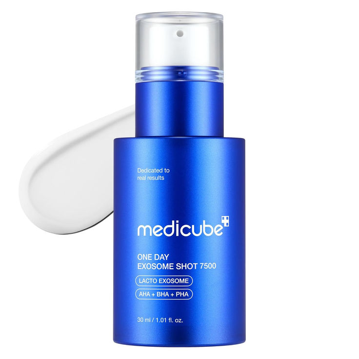 MEDICUBE Zero Exosome Shot 7,500 PPM Spicule Facial Serum, Liquid Skin Booster Serum, Exosome, AHA+BHA+PHA, Pore Care, Dead Skin Cells, Skin Texture