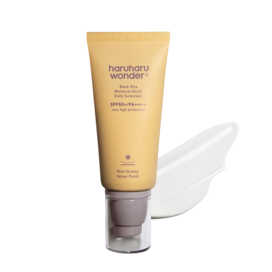 HARUHARU WONDER Black Rice Moisture Airyfit Daily Sunscreen-Velvet Finish, No White Cast, Vegan - Koraya Beauty