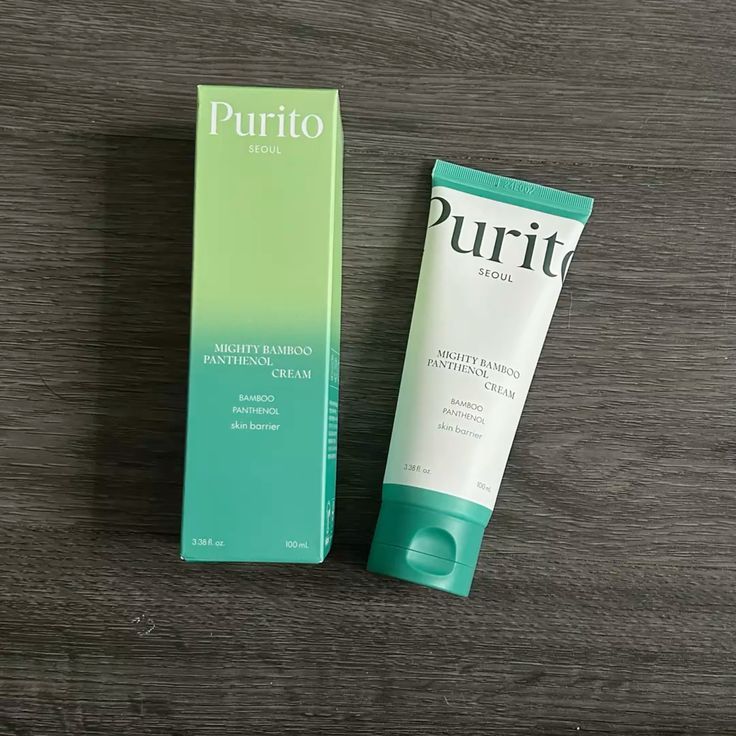 PURITO Mighty Bamboo Panthenol Cream, 10% Panthenol for Recovery & Glow Boost, Post-Acne Moisturizer, Silicone-Free, Non-Comedogenic, Vegan