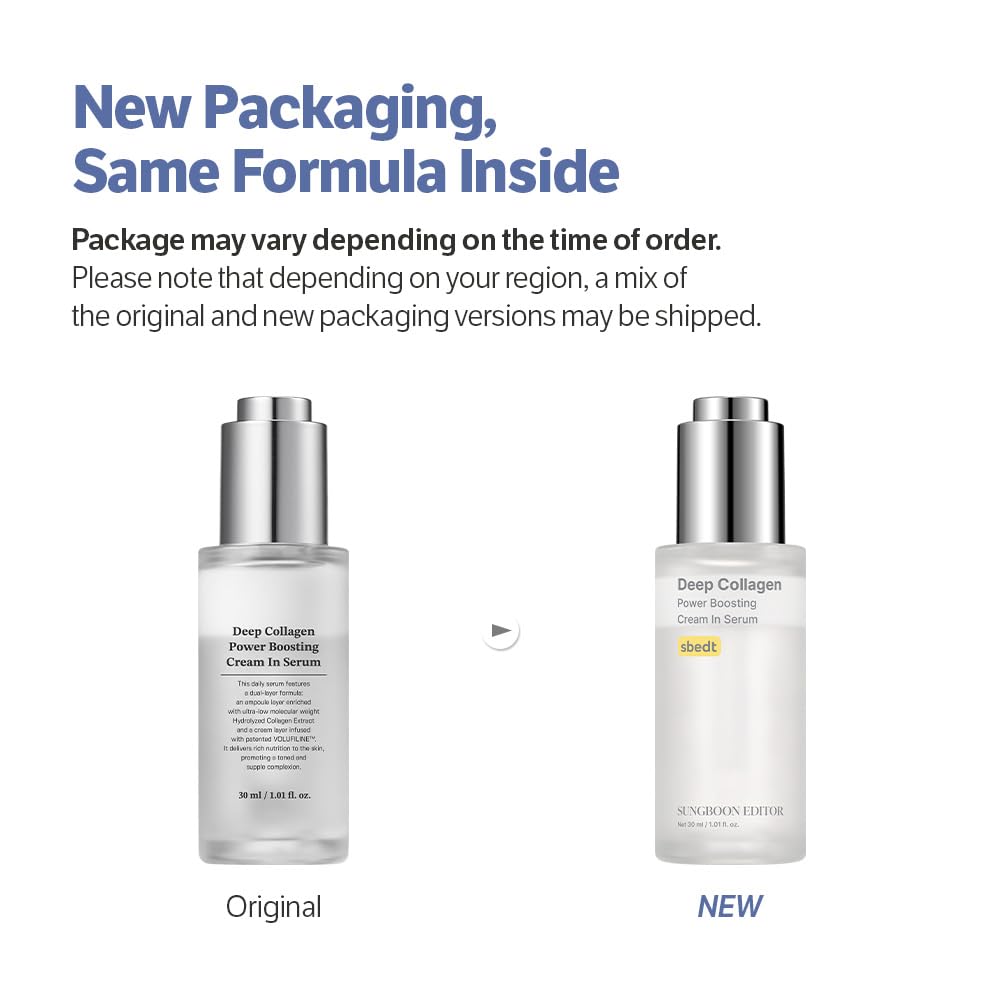 SUNGBOON EDITOR Deep Collagen Anti-Wrinkle Cream In Serum, Volufiline, Real Collagen, Skin Volumizing, Glass Skin, Elasticity for Aged Skin
