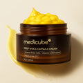 MEDICUBE Deep Vitamin C Golden Capsule Face Moisturizer, Liposome Capsules For Wrinkles, Skin Radiance, Transparent Gel for Glow Hydration