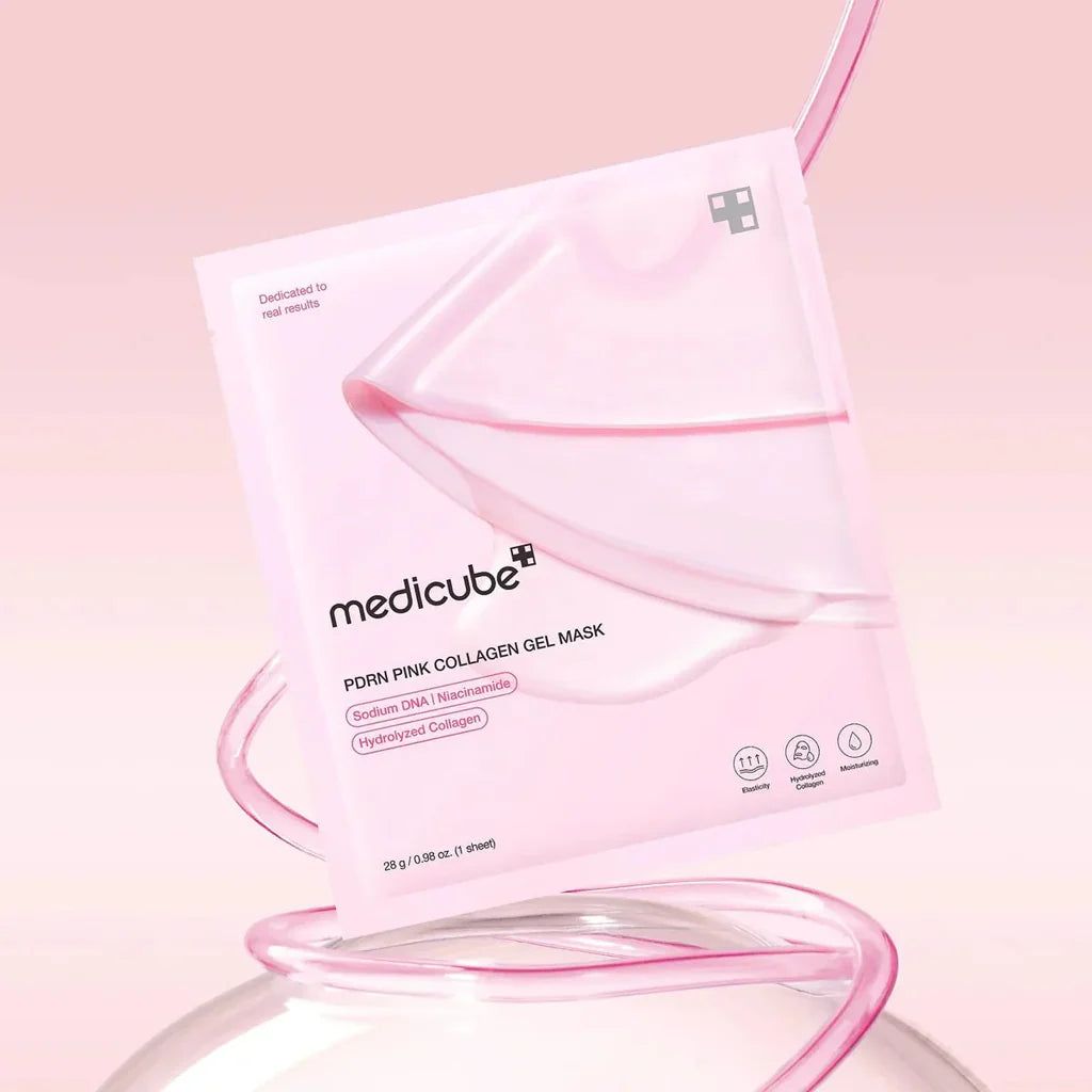 MEDICUBE Salmon DNA PDRN Pink Collagen Gel Mask, Overnight Face Mask For Glass Glow Skin- Elasticity, Hydrating, Firming and Moisturizing