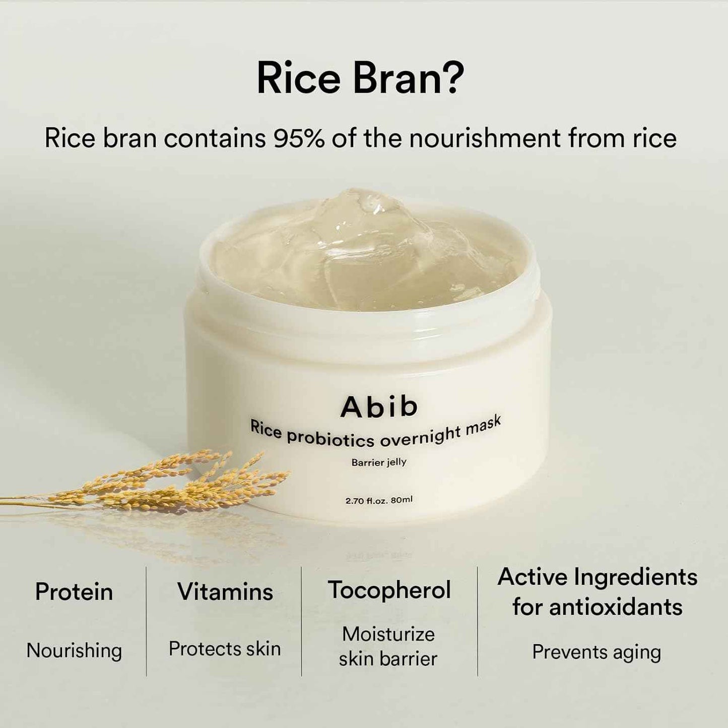 ABIB Rice Probiotics Overnight Mask Barrier Jelly - Koraya Beauty