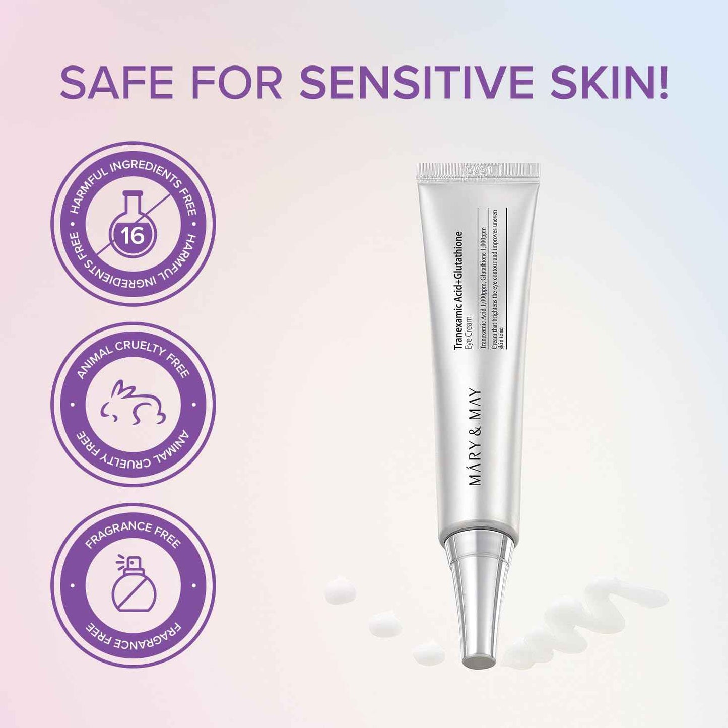 MARY&MAY Tranexamic Acid + Glutathione Eye Cream - Koraya Beauty