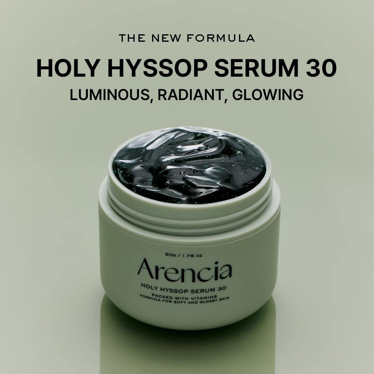 ARENCIA Glow Hyssop Overnight Face Mask Serum - Hydrating & Anti-Aging Serum, 30% Vitamin A, C, E, 10% Niacinamide, Peptide