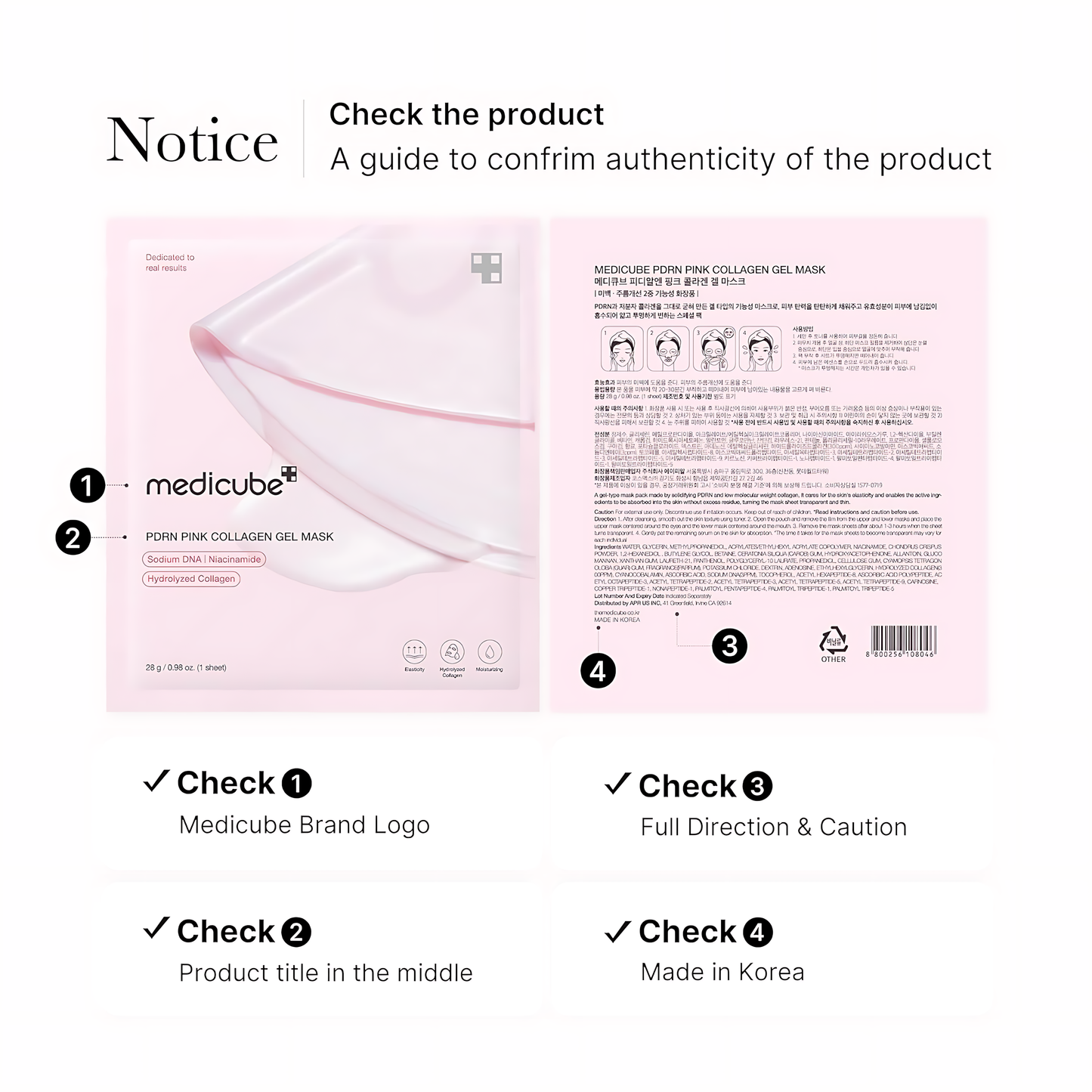 MEDICUBE Salmon DNA PDRN Pink Collagen Gel Mask, Overnight Face Mask For Glass Glow Skin- Elasticity, Hydrating, Firming and Moisturizing