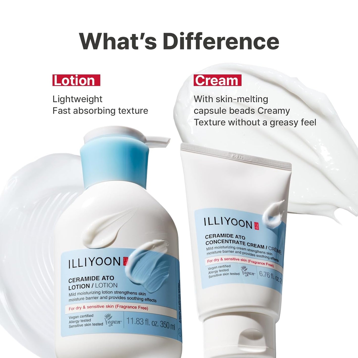 ILLIYOON Ceramide Ato Concentrate Cream, Moisturizer for Dry & Sensitive Skin, 100hr Lasting Hydration