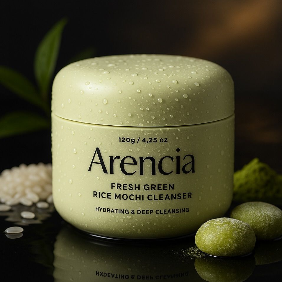 ARENCIA Korean Rice Mochi Face Cleanser - Face Mask, Foaming Cleanser, Gentle Scrub All in One - Deep Cleansing, Moisturizing, Pore Minimizing, Removing Blackhead- with Rice Water & Green Tea, Mugwort