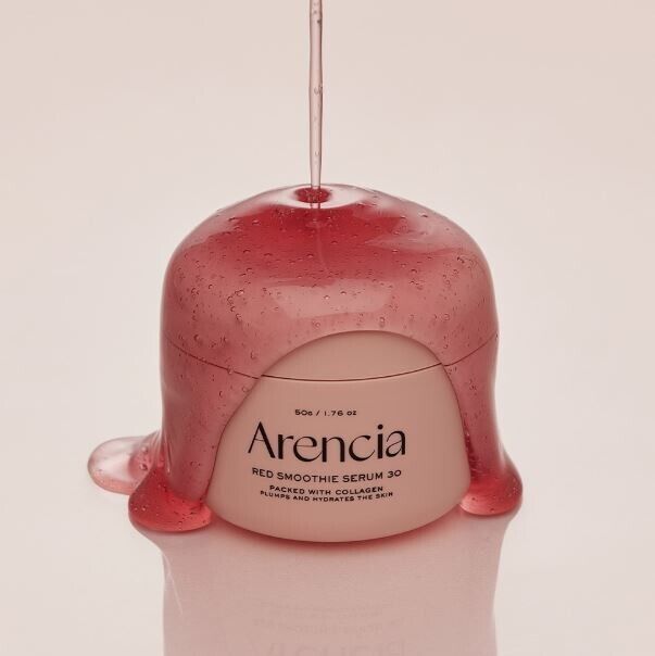 ARENCIA Overnight Red Smoothie Face Mask Serum, Glowing & Soothing with 30% Red Collagen, Niacinamide, Peptide, Vitamin E