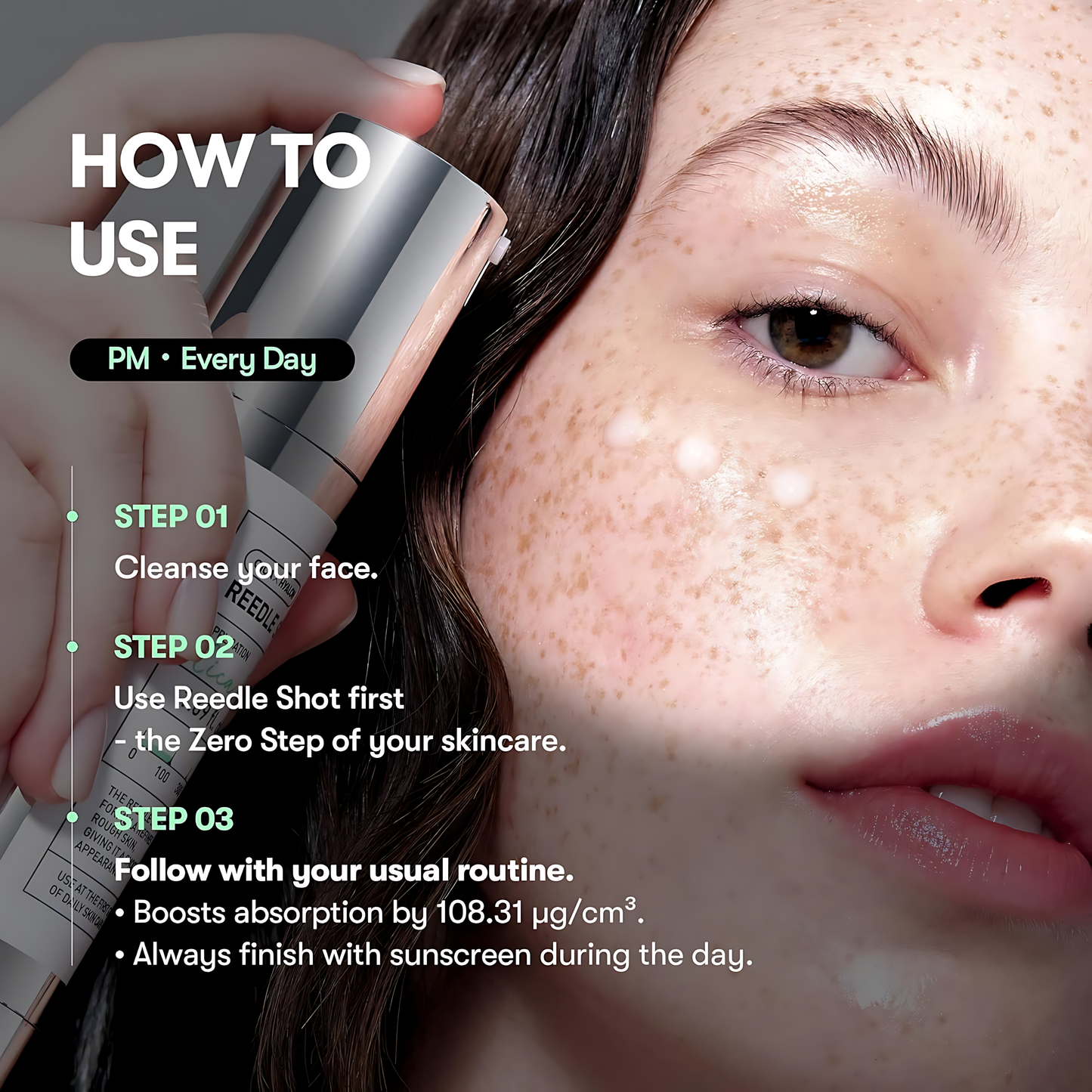 VT COSMETICS CICA Reedle Shot 100, Spicule Microneedling Serum for Pore Care & Exfoliation, Exosome, Centella Asiatica for Glass Skin, Skin Texture, Korean Liquid Skin Booster