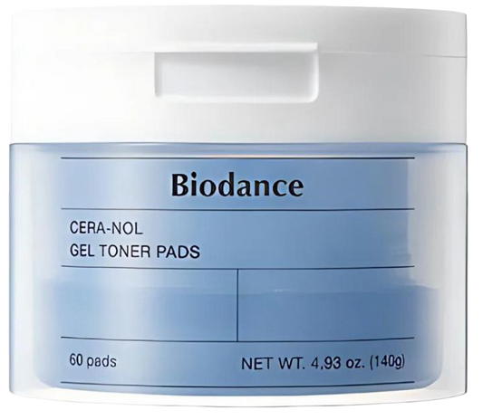 BIODANCE Cera-nol Gel Toner Pad, Hydrating & Soothing Korean Toner Pads, Hyaluronic Acid & Ceramides
