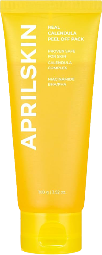 APRILSKIN Calendula Flower-Infused Facial Peel Off Mask, PHA, BHA & Niacinamide Gently Exfoliates, Removes Impurities, Improves Uneven Skin Tone, & Minimizes Pores - Koraya Beauty