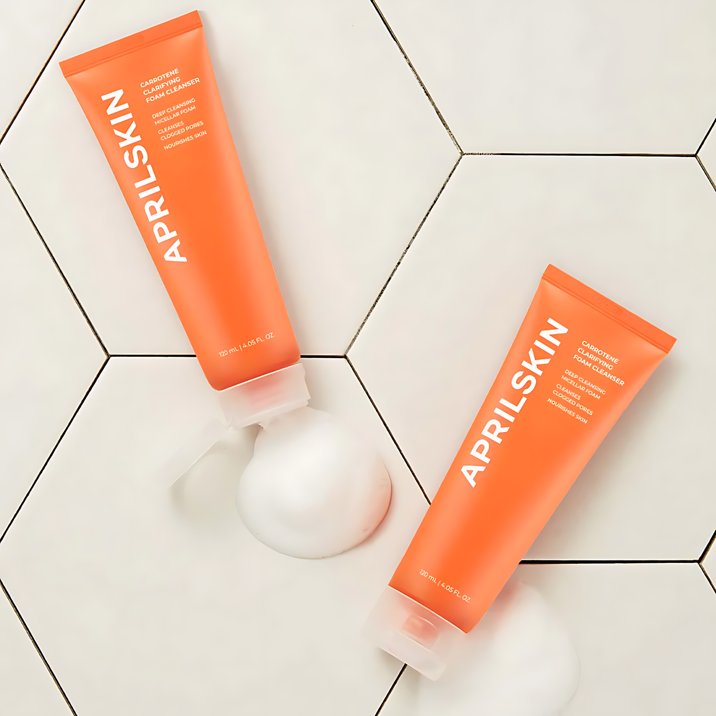 APRILSKIN Carrotene Clarifying Foam Cleanser, Deep Cleansing with AHAs & Sebum Control for Oily, Sensitive, Acne-Prone Skin