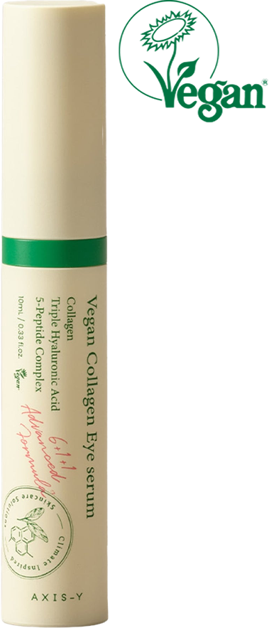 AXIS-Y Vegan Collagen Eye Serum, Triple Hyaluronic Acid & Peptide Collagen Serum, Improve Skin Elasticity, Reduce Fine Lines & Dark Circles