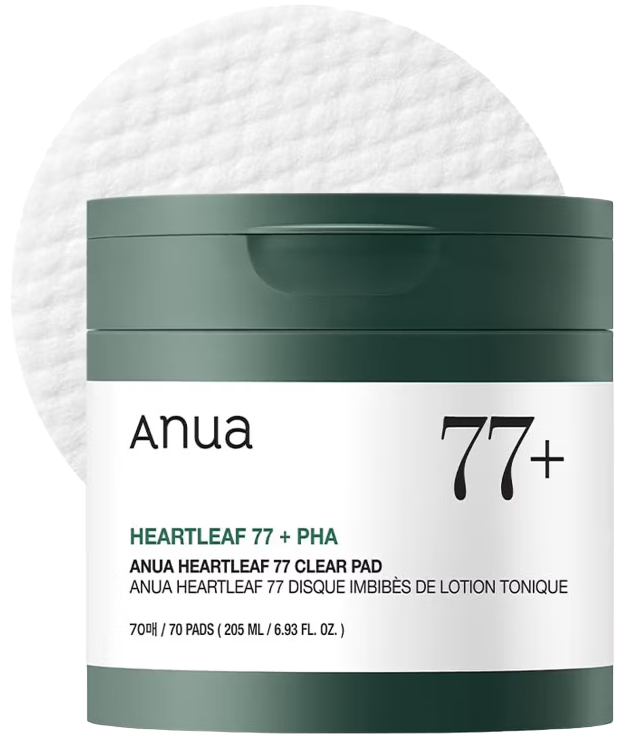 ANUA Heartleaf 77 Clear Pad, Korean Toner Pad with PHA for Gentle Exfoliation & Pore Tightening