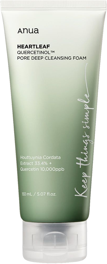 ANUA Heartleaf Quercetinol Pore Deep Cleansing Foam with 0.5% BHA For Gentle Exfoliation