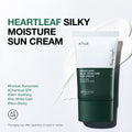 ANUA Heartleaf Silky Moisture Sun Cream SPF 50+ PA++++