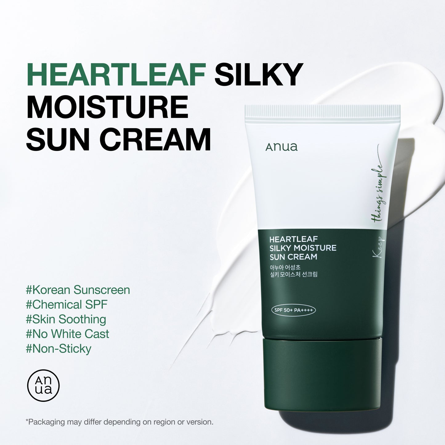 ANUA Heartleaf Silky Moisture Sun Cream SPF 50+ PA++++