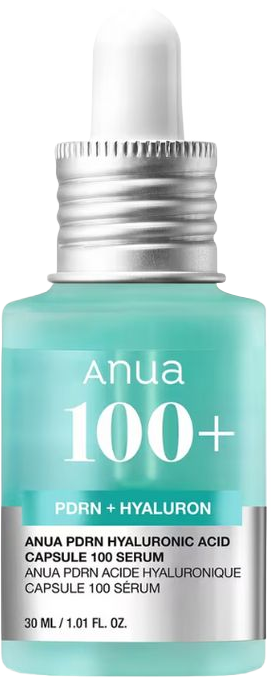 ANUA Pdrn Hyaluronic Acid Capsule 100 Serum with Collagen For Plump, Dewy, Radiant Glass Skin