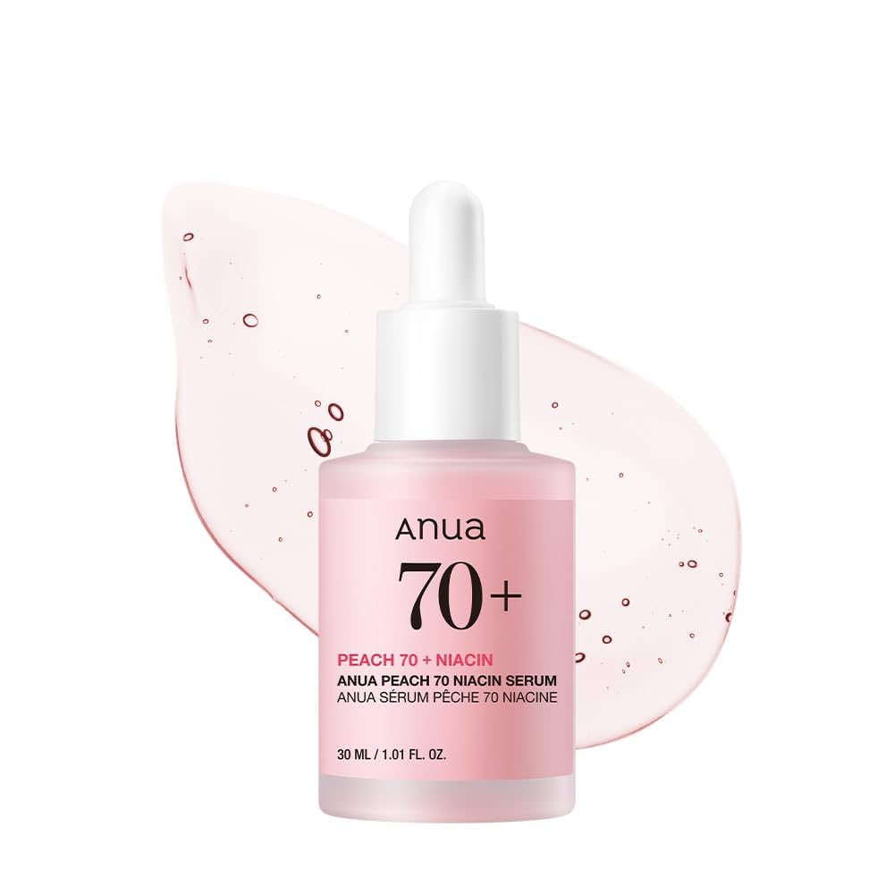 ANUA Peach 70 Niacin Serum with 5% Niacinamide for Glass Skin, Brightens Skin & Minimizes Pores