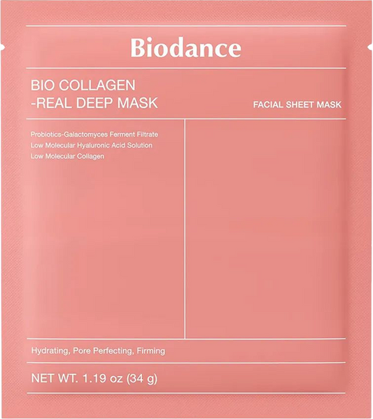 BIODANCE Bio-Collagen Real Deep Mask, Hydrating Overnight Hydrogel Mask, Pore Minimizing, Elasticity Improvement