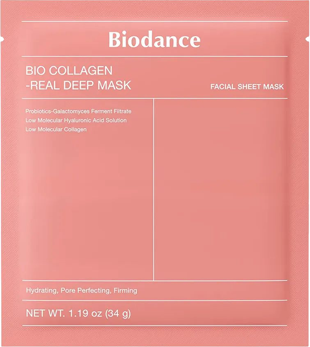 BIODANCE Bio-Collagen Real Deep Mask, Hydrating Overnight Hydrogel Mask, Pore Minimizing, Elasticity Improvement